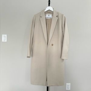 Aritzia ivory Wool The Stedman trench coat